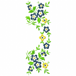 Flowers And Tree Embroidery Design 4